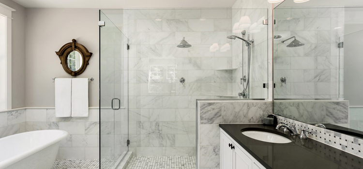 bathroom shower door installation in Cherry Valley