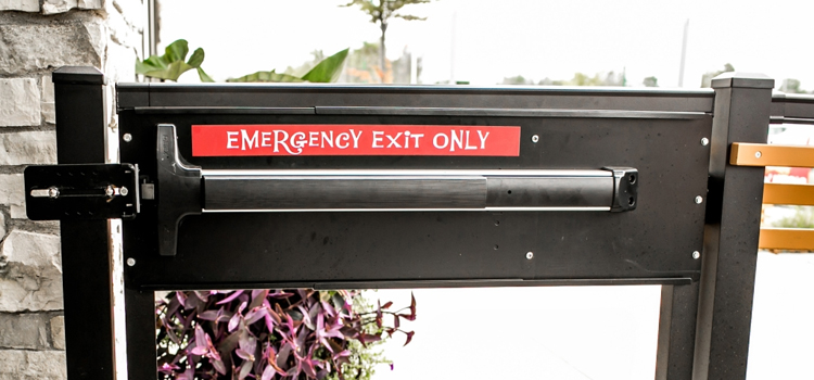 emergency push bar installation in Cherry Valley